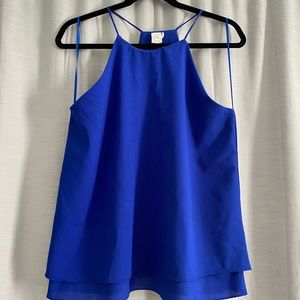 2 layer blue dressy top